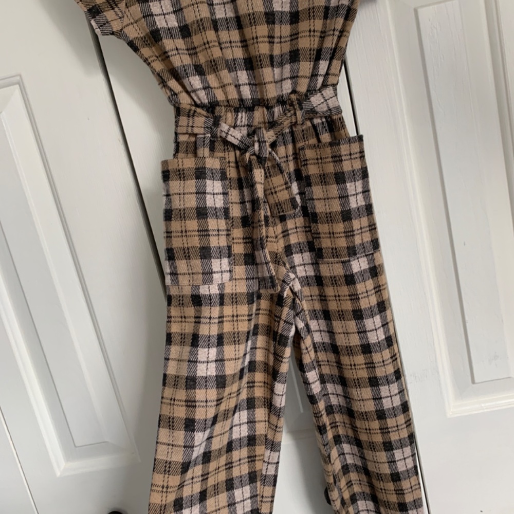 NWOT Zara plaid jumpsuit - Picture 3 of 4